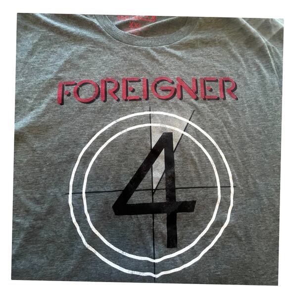 NEW FOREIGNER 4 Album Cover Graphic T SHIRT 2XL TEE Men's Distressed 100% Cotton - Picture 2 of 7